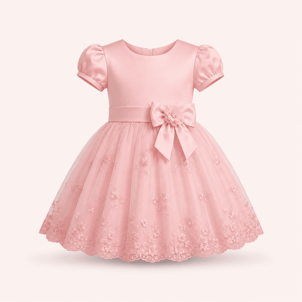 Baby Girls Party Frock â Soft Pink & Lavender Purple - Image 1 of 2